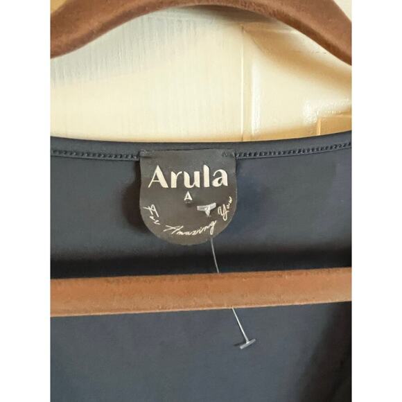 NWOT Arula Women’s Long Sleeve Faux Wrap Top Gray Size 1X V Neck - Picture 6 of 6